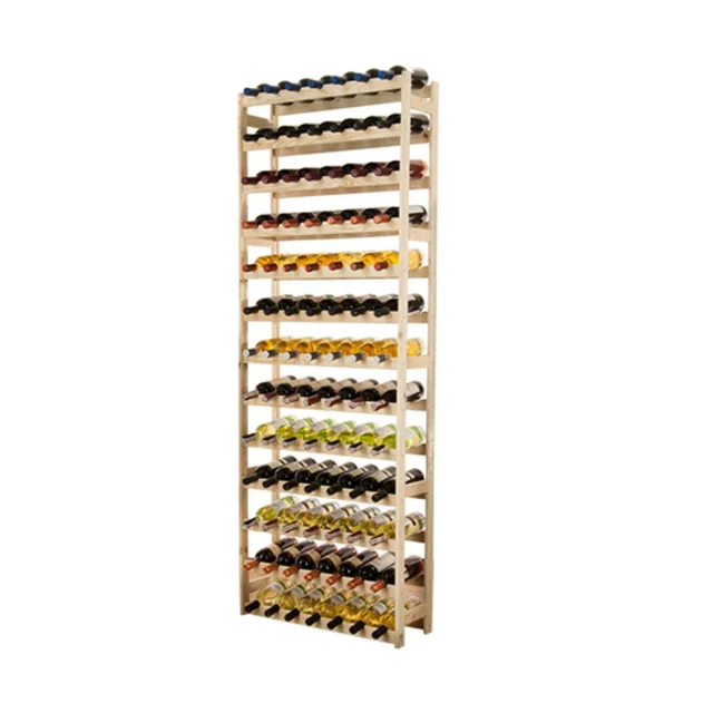 Wooden wine rack RW-1 /91 bottles/ Natural