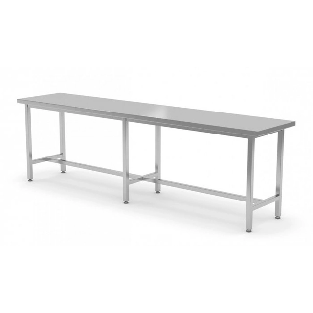 Reinforced central table without shelf 2500 x 700 x 850 mm POLGAST 111257-6 111257-6