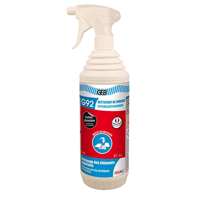 Cleaner for housings of heat pumps, air conditioners and refrigeration devices NETTOYANT DE SURFACE