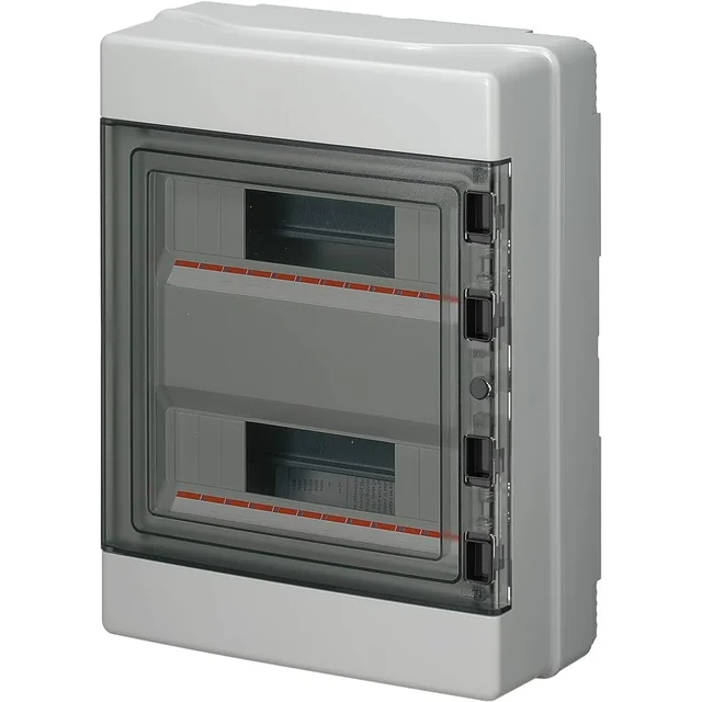 Electrical panel applied Elettrocanali 24 modules IP65 IK08 with transparent door