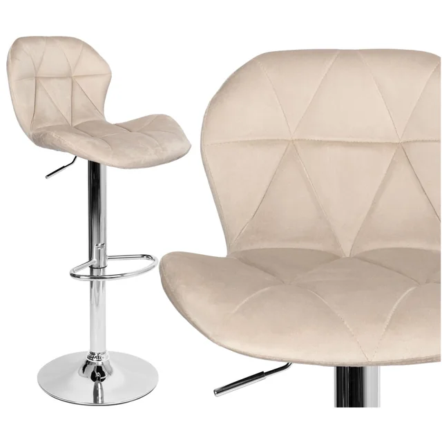 GORDON velvet bar chair, beige VELVET