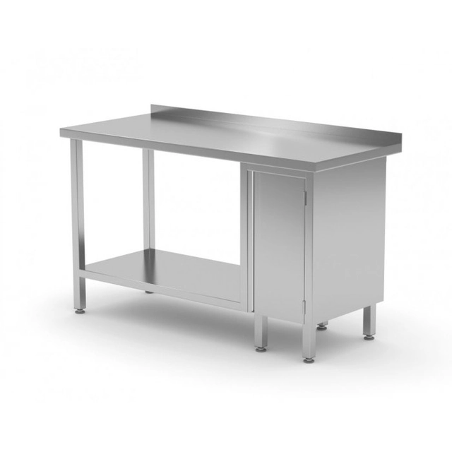 Wall table, cabinet with hinged door and shelf - cabinet on the right 1800 x 700 x 850 mm POLGAST 126187-P 126187-P