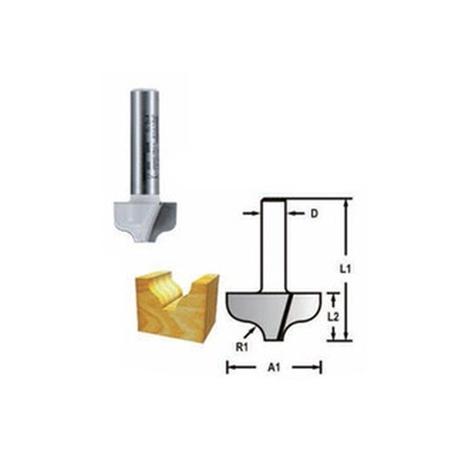 Cabeça do roteador Makita 13 x 28,6 x 6 mm | Cortador de perfil