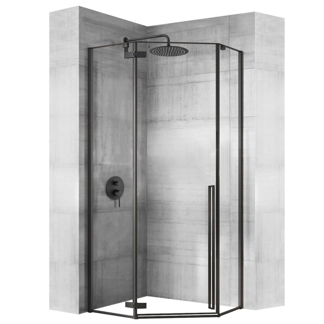 Cabina de ducha de esquina Rea Diamond Black 90x90x195 cm- ADICIONALMENTE 5% DESCUENTO PARA EL CÓDIGO REA5