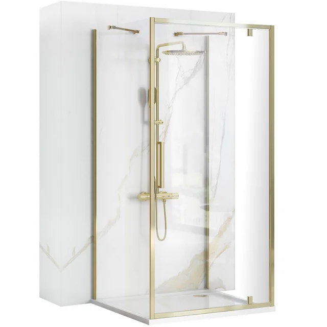 Cabina de ducha de pared Rea Rapid Swing Gold