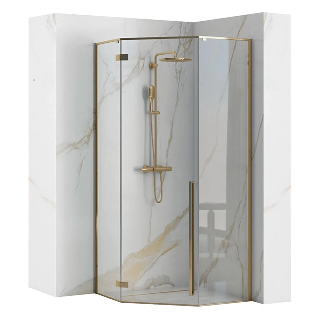 Cabina de ducha Rea DIAMOND 90x90 GOLD