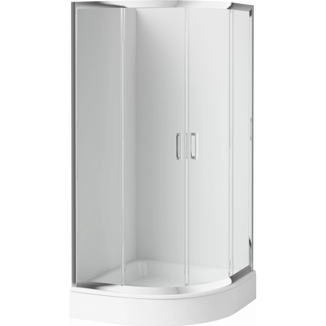 Cabina semicircular Deante Funkia 80 cm, vidrio transparente - 5% DESCUENTO adicional en el código DEANTE5