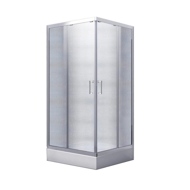 Cabine de douche carrée Besco Modern 90x90x165 verre graphite - 5% RÉDUCTION supplémentaire sur le code BESCO5