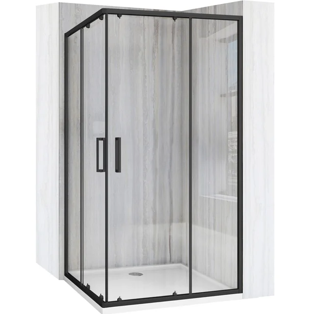 Cabine de douche Rea City 80x100 Noir