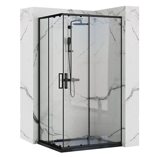 Cabine de douche Rea Punto 80x100 Noir