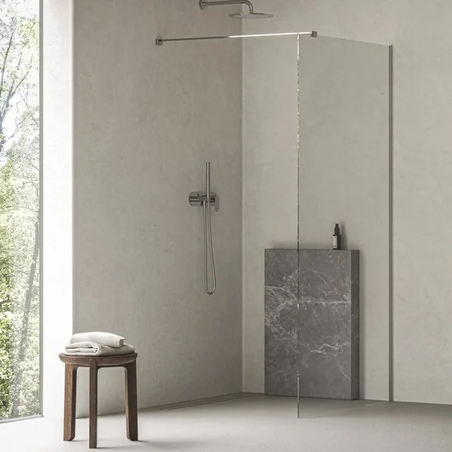 Cabine de douche Walk-In Air Wall, 90, Walk-In Air Wall 90 noir+Transparent