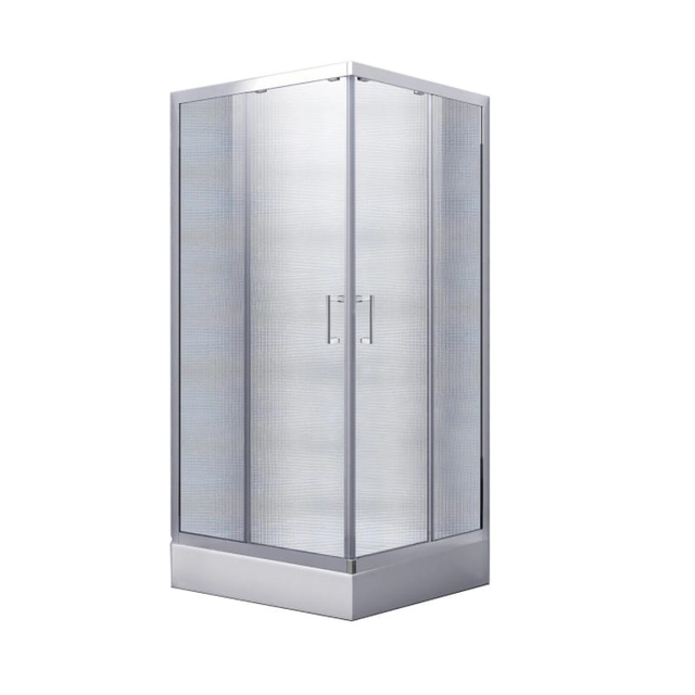 Cabine de duche quadrada Besco Modern 90x90x165 vidro fosco - DESCONTO adicional 5% com código BESCO5