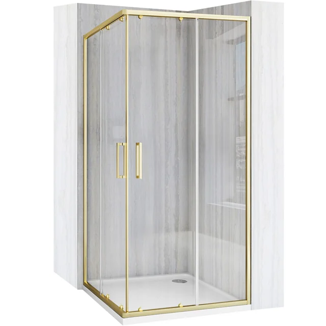 Cabine de duche Rea City 80x80 Ouro escovado