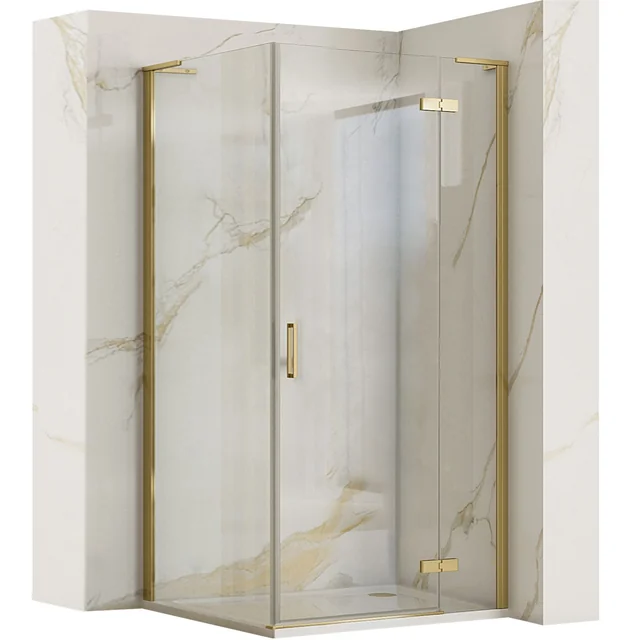 Cabine de duche REA Hugo 90x90 Ouro escovado