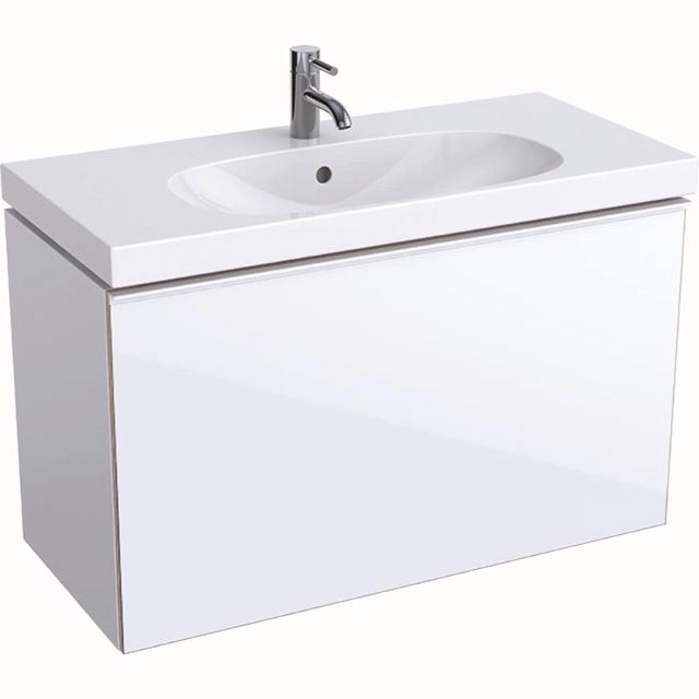 Cabinet Geberit Acanto for the sink, 90 cm narrower, White