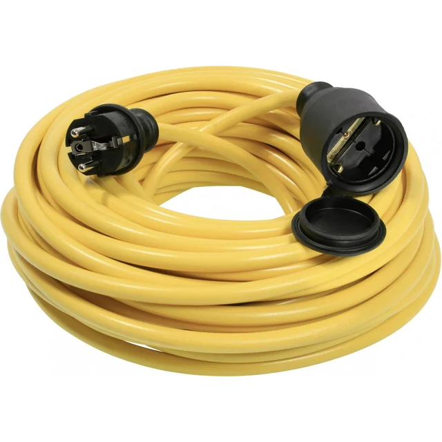 Cable alargador flexible 25 metros 3G2.5 con enchufe y acoplador a tierra IP44 cable V3V3-F