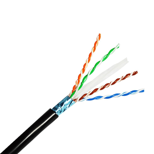 Câble CAT6 FTP blindé 0.5mm 24AWG Rouleau de CUIVRE SOLIDE 100m