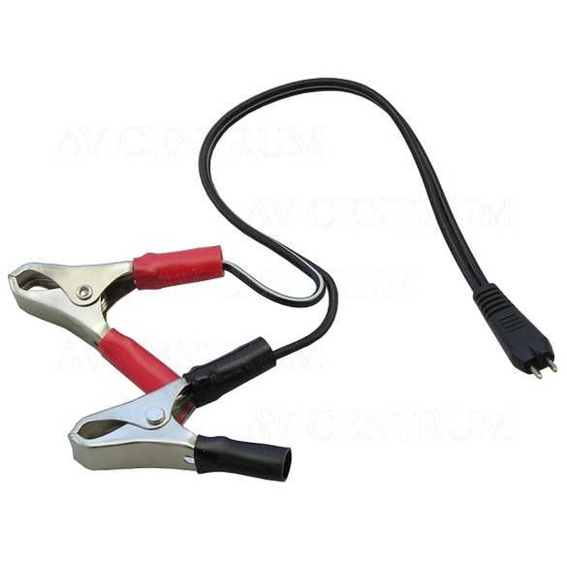 Cable con clips/pinzas de cocodrilo para conectar la batería al controlador de carga 1m