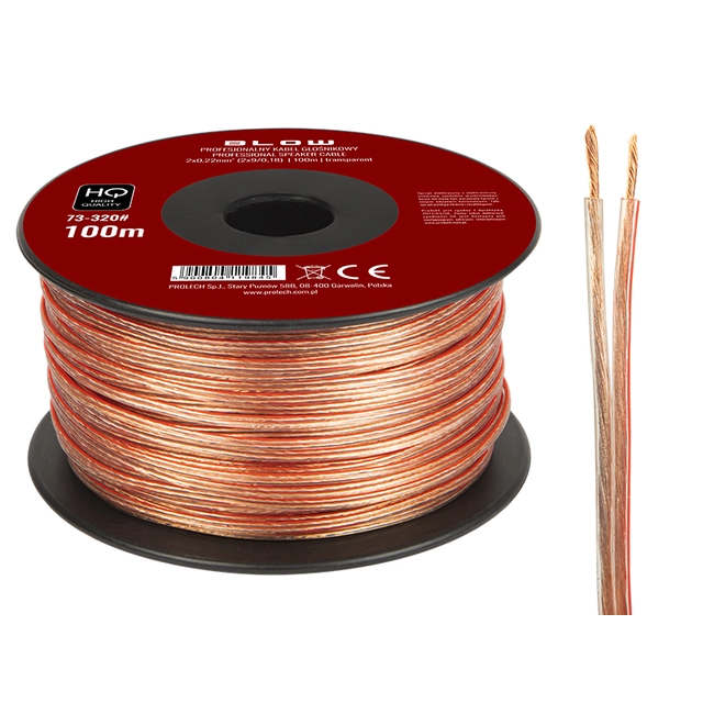 Cable de altavoz 2x0,22mm 100m