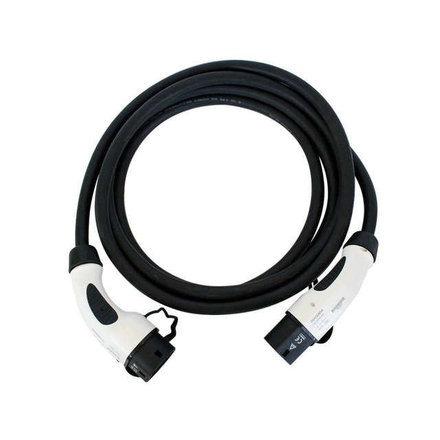 Cable de carga para coche eléctrico Tipo Polyfazer 2-Type 2, 22kw, Trifazat,32A, 5m, negro