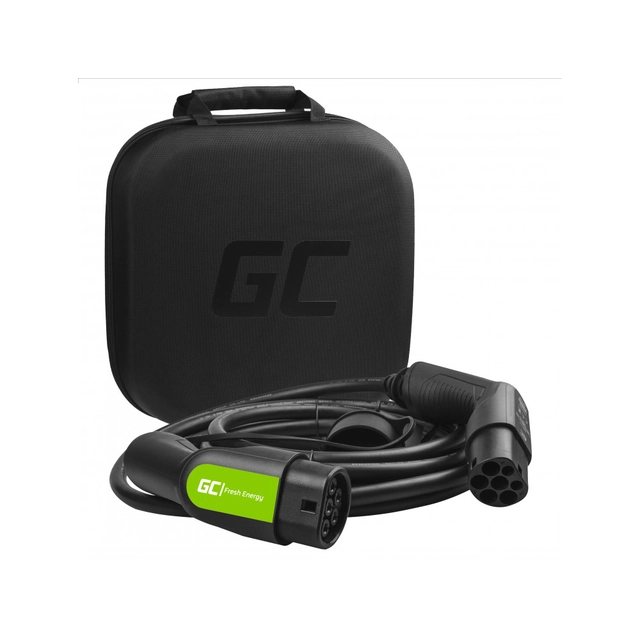 Cable de carga tipo GC Green Cell 2, 11kW, longitud del cable 7m para carga EV PHEV