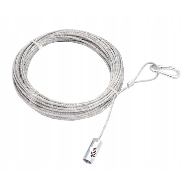 CABLE DE CHIMENEA DE ACERO 10M FI 3MM GRILLETE/HILO