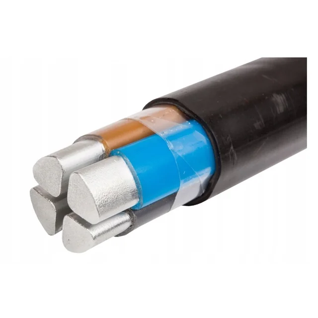Câble d'installation YAKXS 4x70.0 Câble de terre noir SE fil aluminium 0.6/1KV / PRIX par colis 10mb