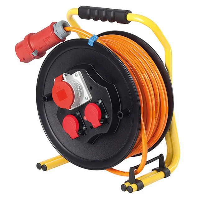 Cable drum 30m 5x2.5 CEE with safety, professional IP44