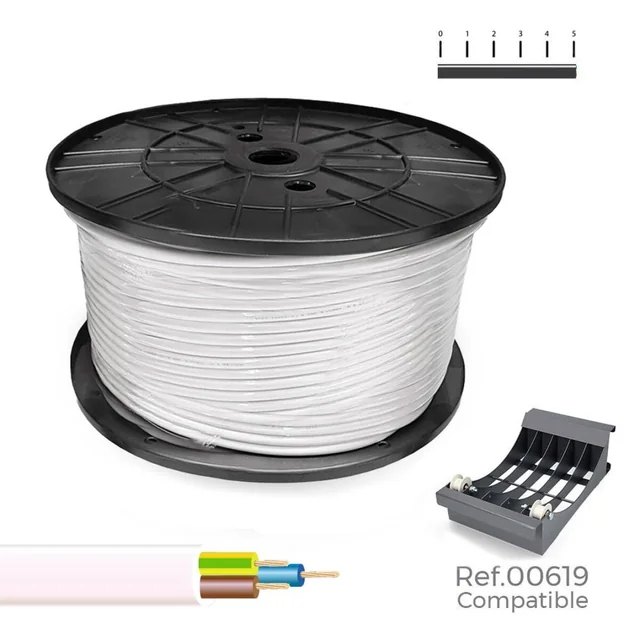 Cable Electrico Sediles vv-k0.6/1kv Blanco 3 x 1,5 mm 100 m