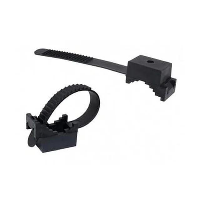 Cable holder Screw-on with band black UP-22/50 UV pack: 50szt.