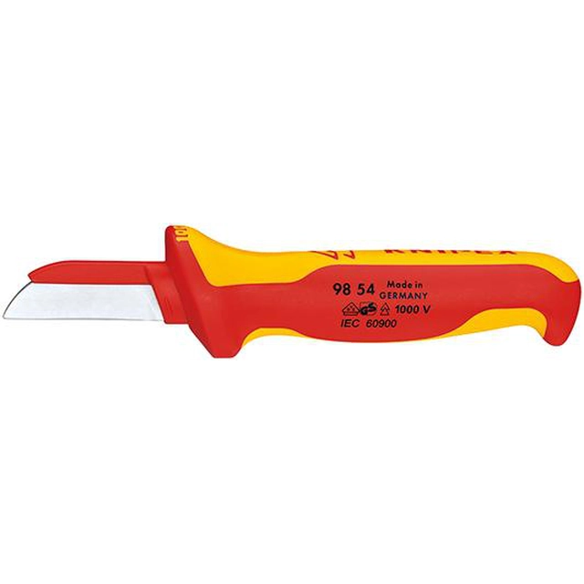 Cable knife VDE 180mm with blade 50mm with plastic blade back KNIPEX