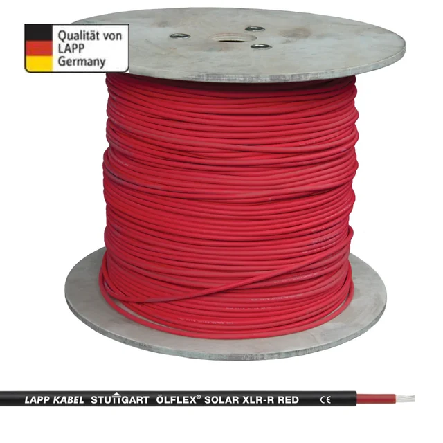 CABLE LAPP OLFLEX AURINKOKAAPELI 6mm2 UV aurinkosähkö 6mm punainen