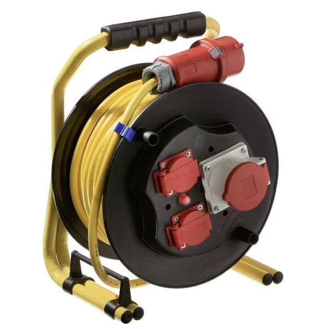 Cable reel 20m 5x2.5 CEE with safety, professional IP44