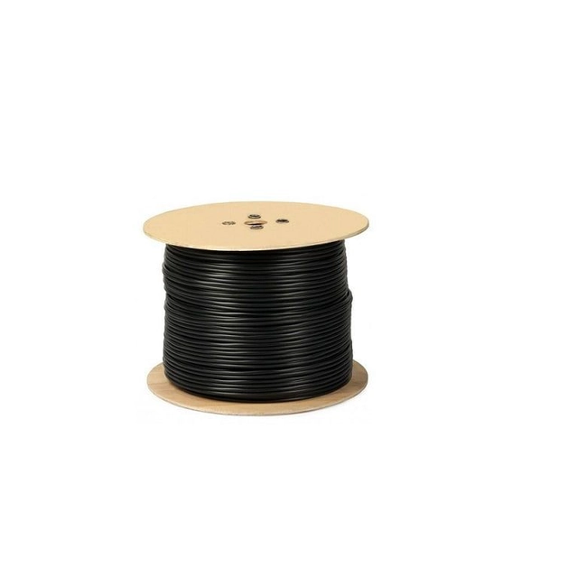 Cable RG 59 cobre coaxial 100% con fuente de alimentación 2x0.75 mm carrete 305 m