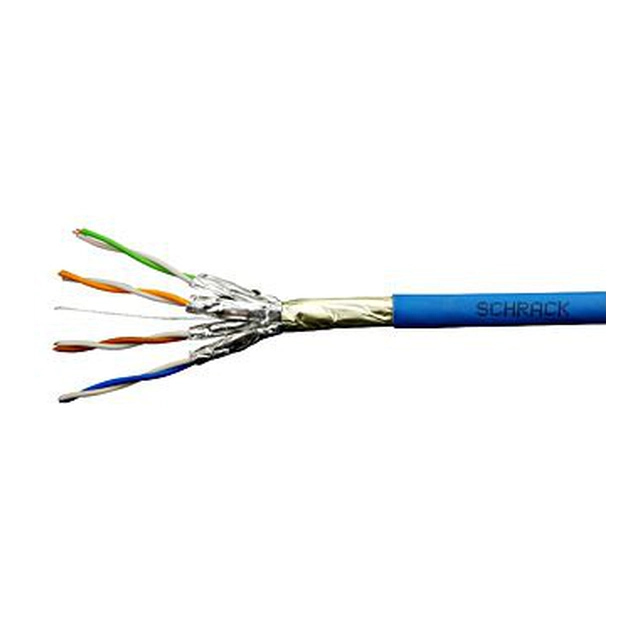 Cable Schrack F/FTP Cat.6a, HSKP423HA5, 4x2xAWG23/1,500MHz, LS0H-3,Dca, azul