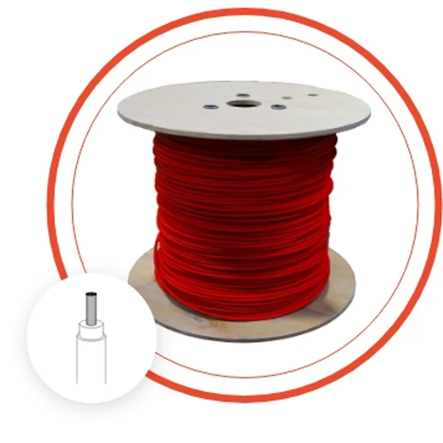 Cable solar 4mm, 500m rollo, rojo, Hecho en Alemania