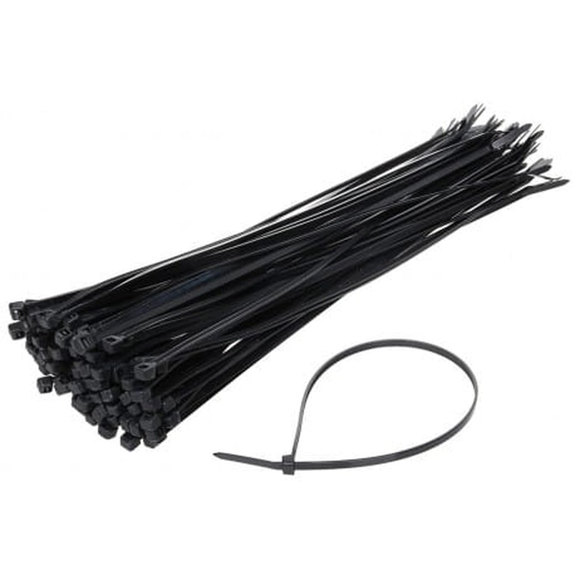 Cable tie Black 200*4.8mm UV pack: 100szt.