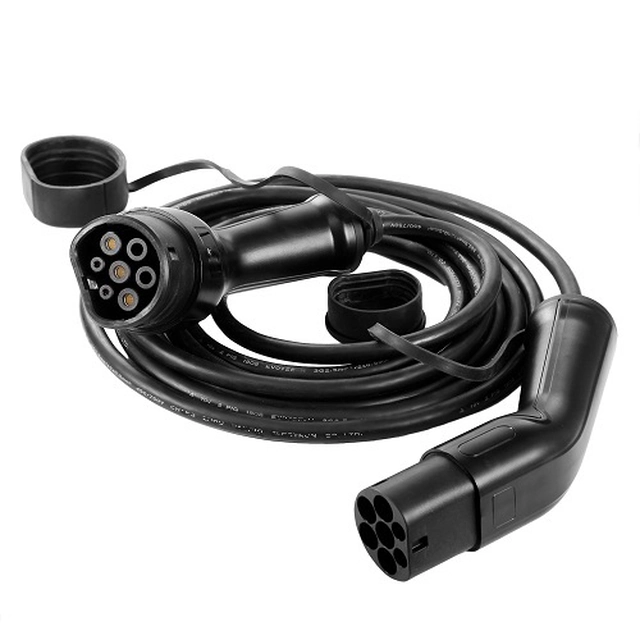 Cablu de încărcare pentru mașină electrică Tip 2 - Tip 2, 32A, 7.2kW, 1-fazė, 5m