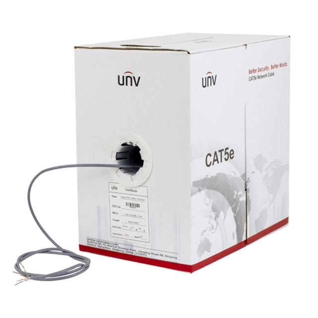 Cablu UTP cat5e 0.45mm, cupru integral, cutie 305 metri - UNV CAB-LC2100B-E-IN