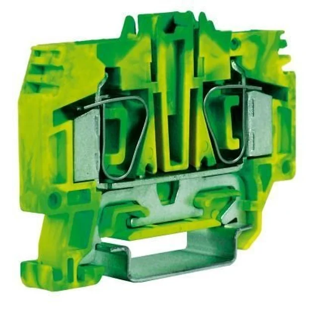 CABUR - Conector cu arc 6 mm², simplu, verde-galben, HTE.6; 30 buc./ pachet