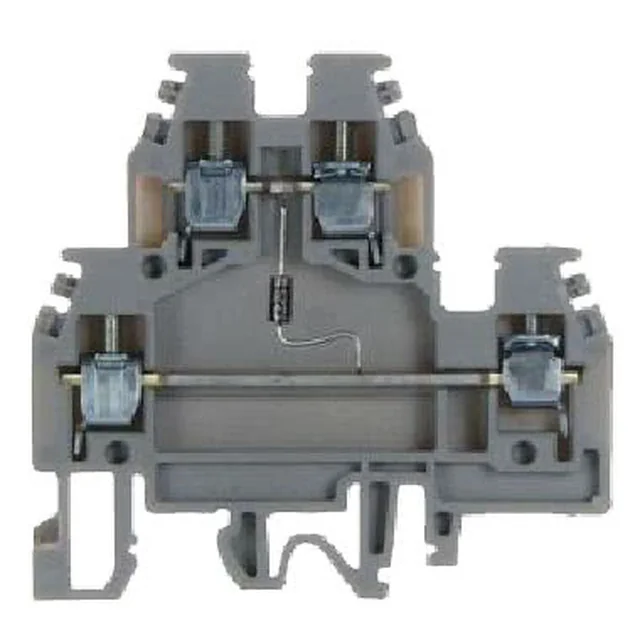 CABUR - Schraubverbinder 4 mm², 2-piętrowe mit Diode, grau, DAS.4/D/GR; 1 Stk.