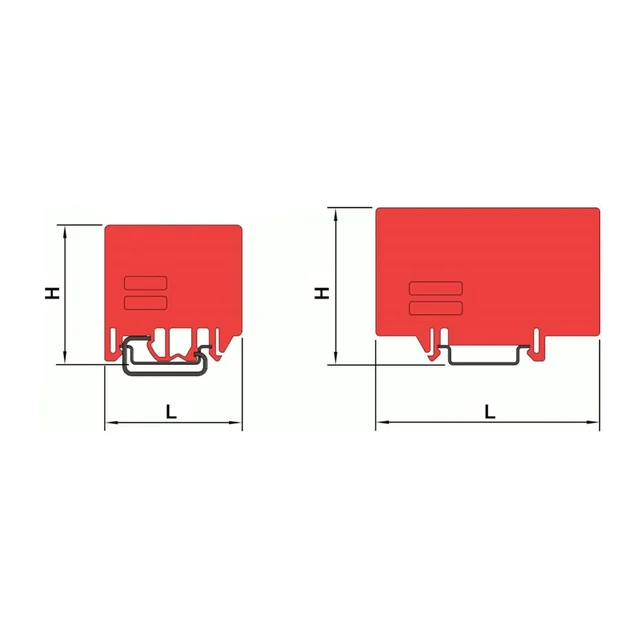 CABUR - Vaheseinaplaat, punane, DFU/4/R; 50 tk./ pakk