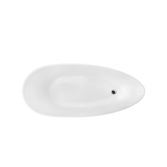 Cada de baie de sine stătătoare Besco Goya Mat 160 alb + clic-clac crom - REDUCERE suplimentară 5% la codul BESCO5