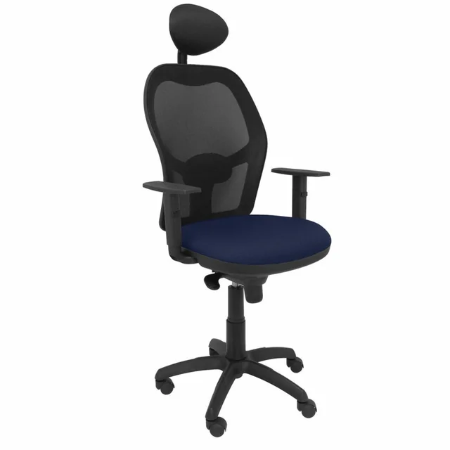 Cadeira de escritório com apoio de cabeça Jorquera P&C ALI200C Azul Azul Marinho