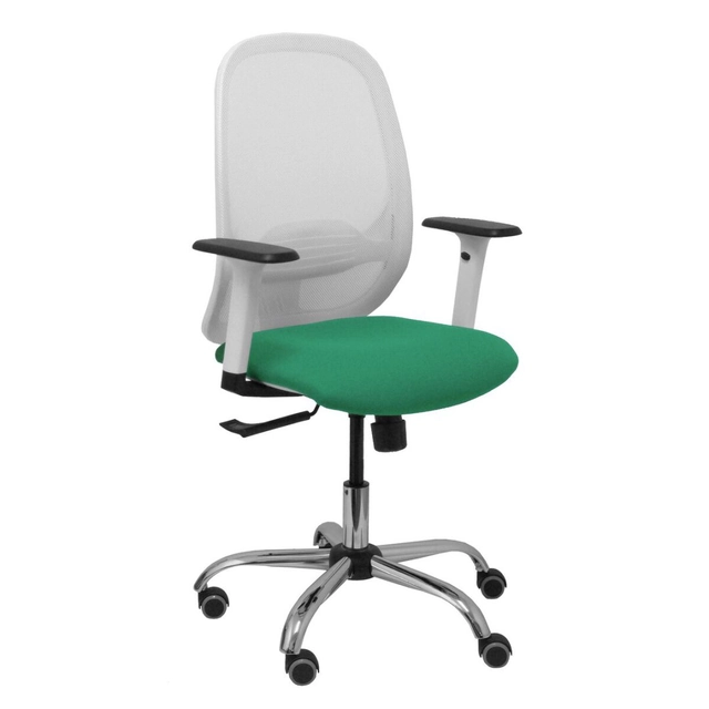 Cadeira de escritório P&C 354CRRP Branco Cor Verde Verde Esmeralda