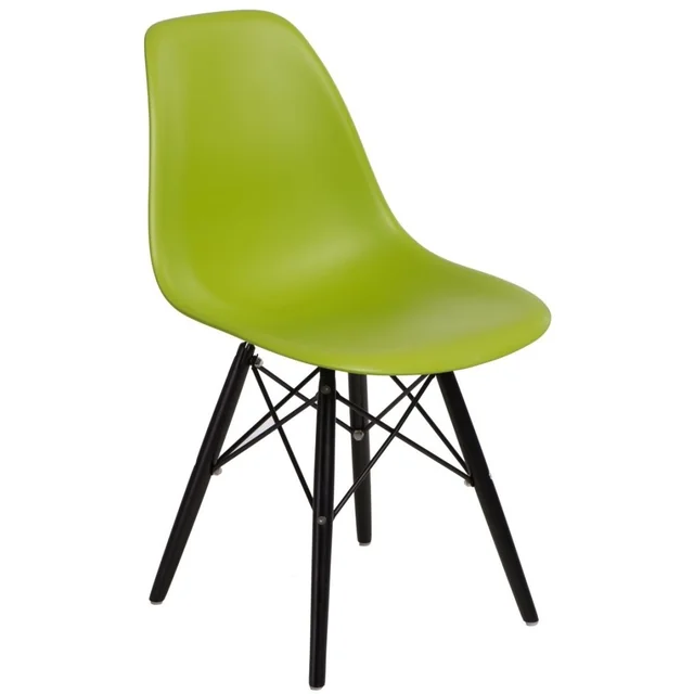 Cadeira P016W PP verde/preto