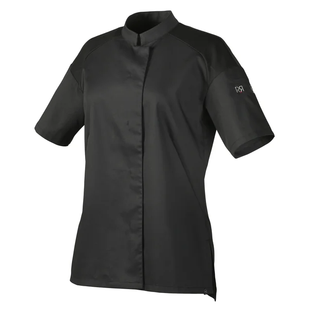 Cadix Chef's blouse short sleeve black size L