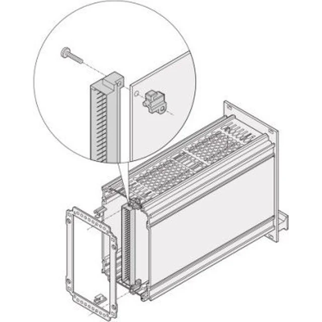 Cadre de montage TRITON SCHROFF pour circuits imprimés avec embase 2, 5 paires