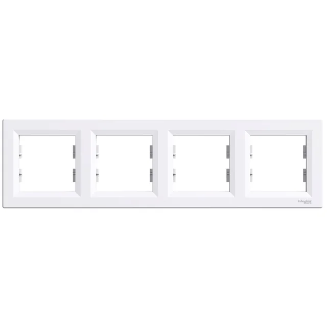 CADRE QUADRUPLE Schneider, BLANC HORIZONTAL