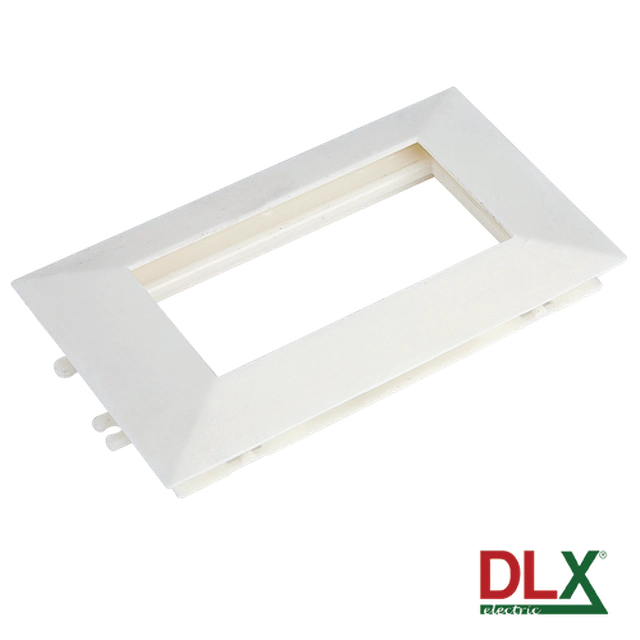 Cadre triple blanc pour appareil 45x45 mm (6 modules) - DLX